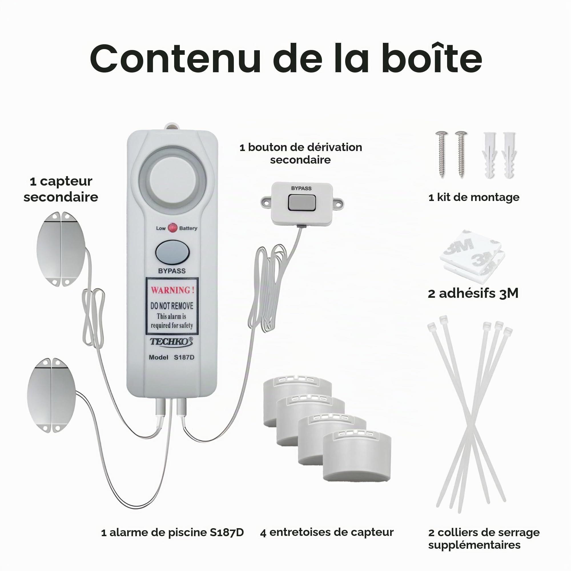 Techko Alarme de Piscine sûre S187D