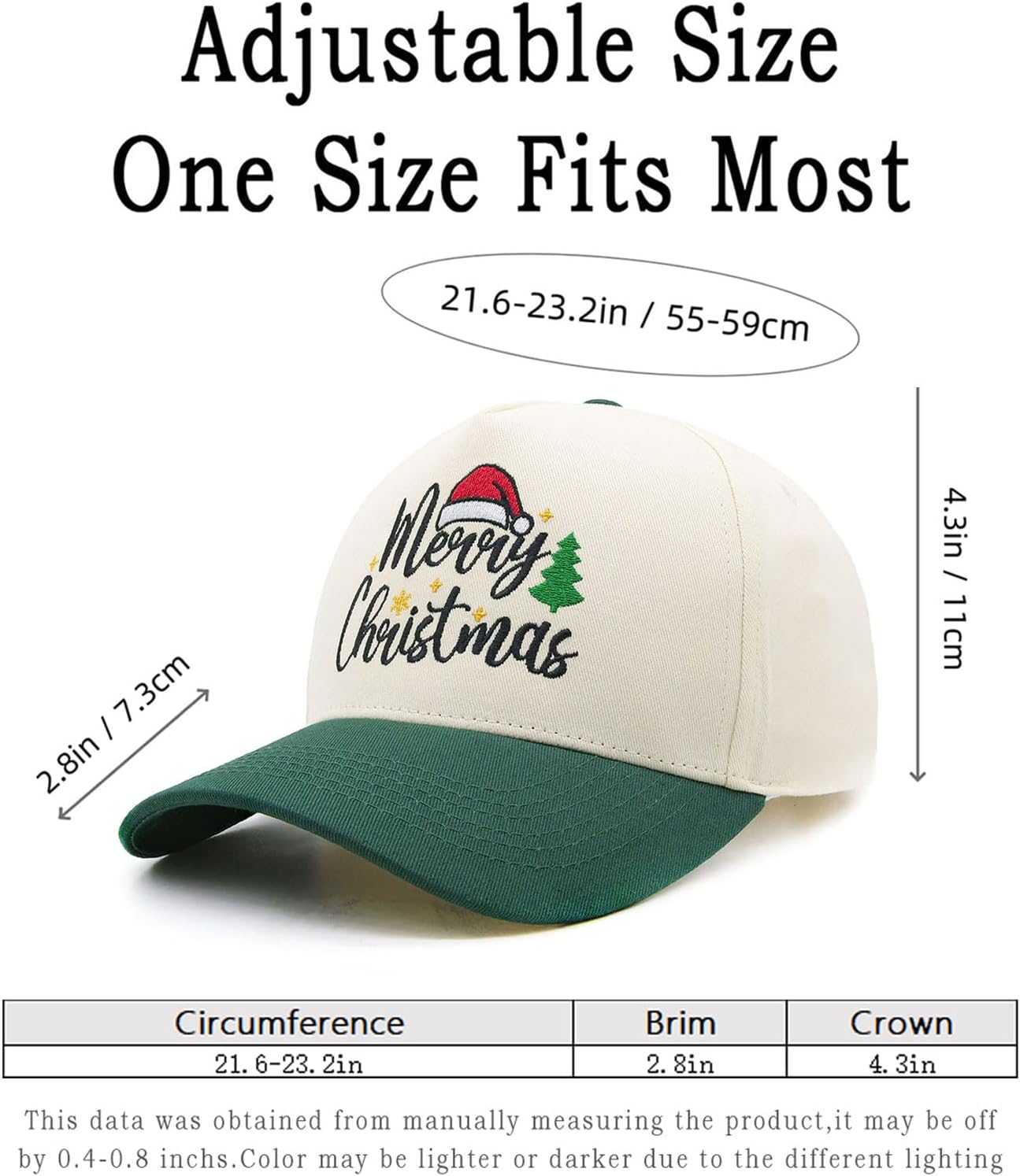 Merry Christmas Trucker Hats, Embroidered Baseball Cap for Men & Women, Trendy Holiday Xmas New Year Gifts for Adult - Image 3