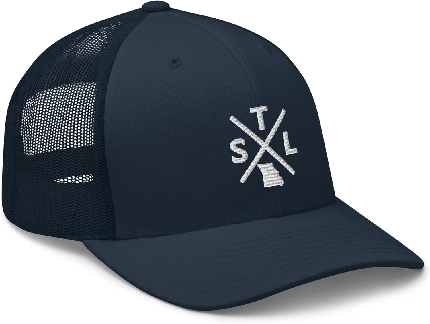 Retro St. Louis Trucker Hat Mesh STL Cross Trucker Cap