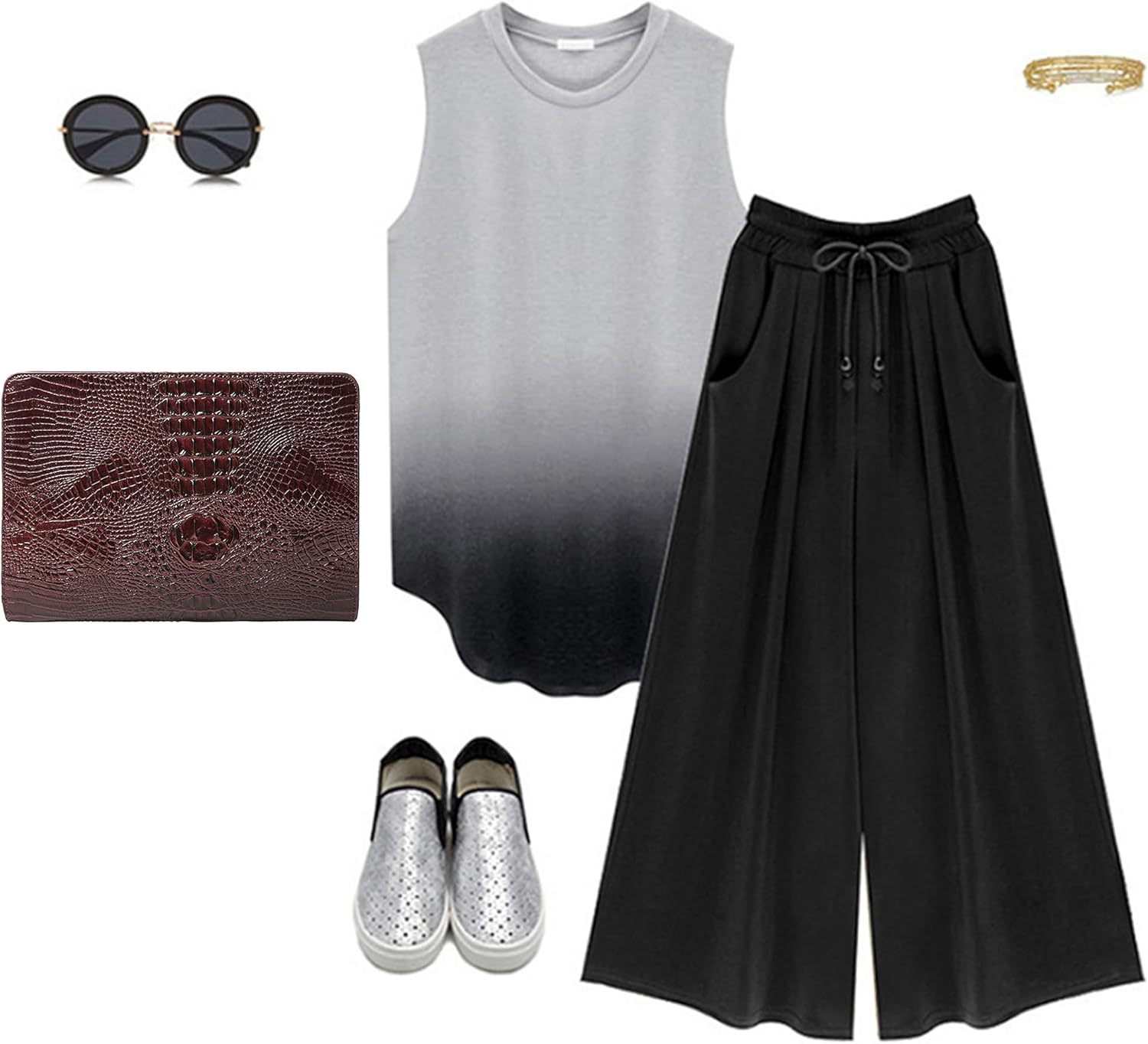 CLARA Crocodile Pattern Clutch Purse Oversized PU Leather Envelope Clutch Evening Handbag - Image 8