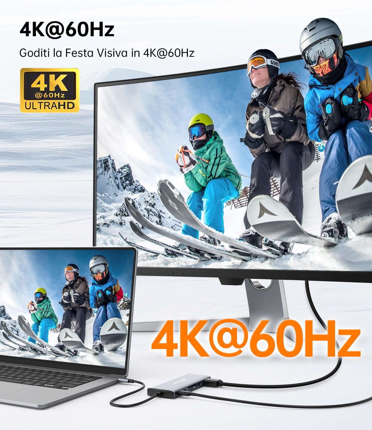 NOVOO Docking Station USB C 12-in-1 con Triplo Display, 2 Porte HDMI e VGA, Ricarica PD 100W, 3 Porte Dati da 10Gbps, Lettore Schede SD/TF, per MacBook, PC Dell, HP e Lenovo