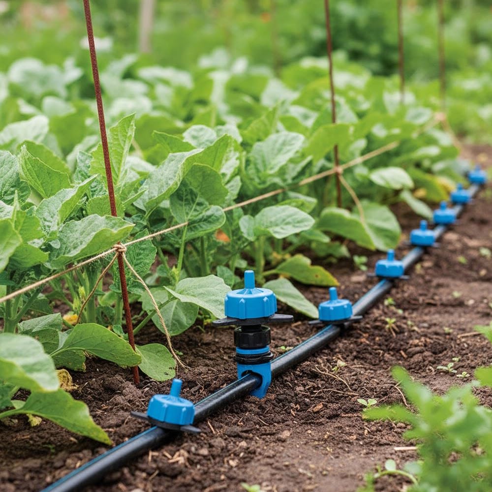 Suinga 500 x Gocciolatori AUTOCOMPENSANTI da 4 l/h per l'irrigazione agricola. Gocciolatore pizzicato SMONTABILE per microtubo. Pressione di lavoro da 0,5 a 3,5 bar.