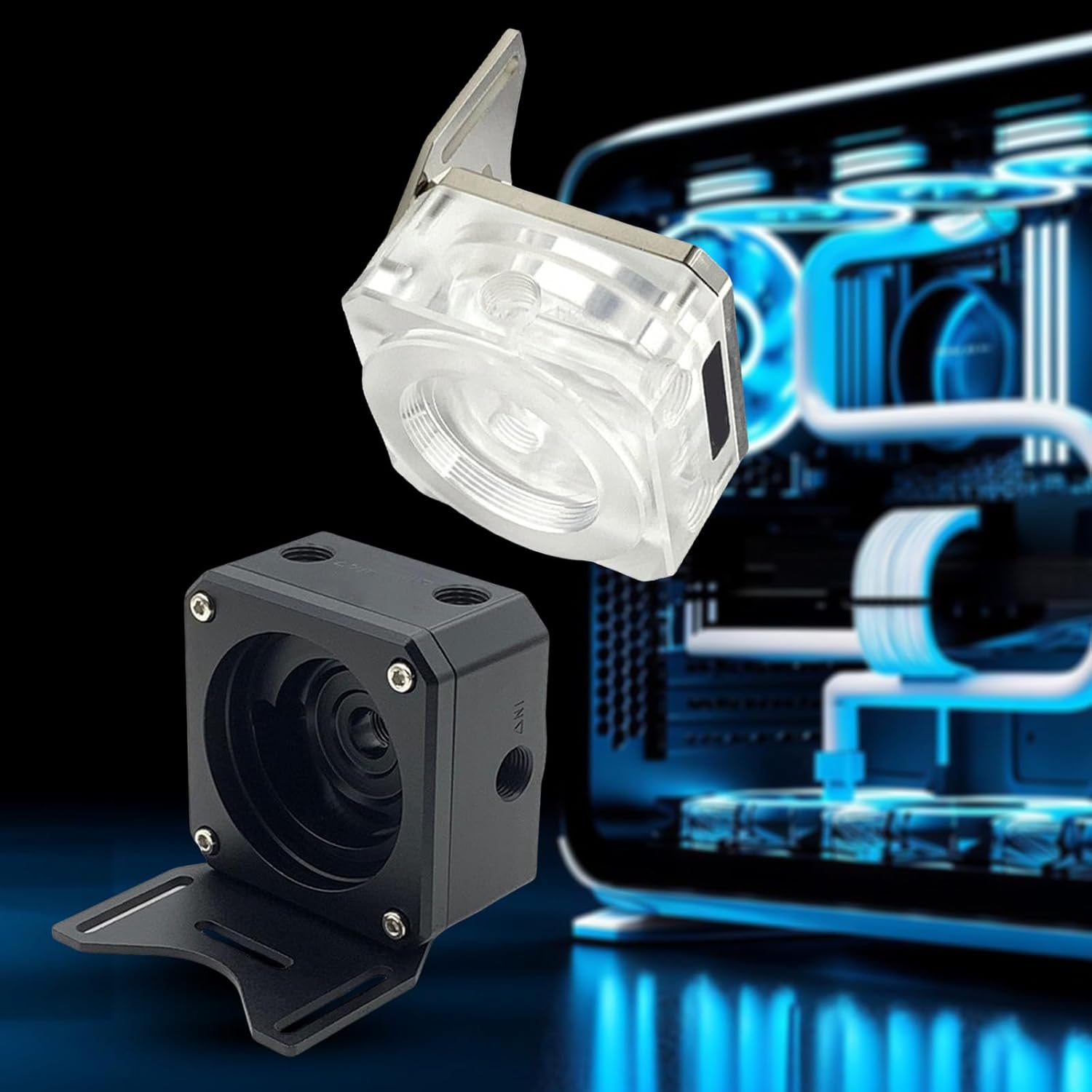 Water Pumping Heat Dissipation Clear Covering Low Noise Installation for Computer Liquid Water Cooling Automatic Speed Control