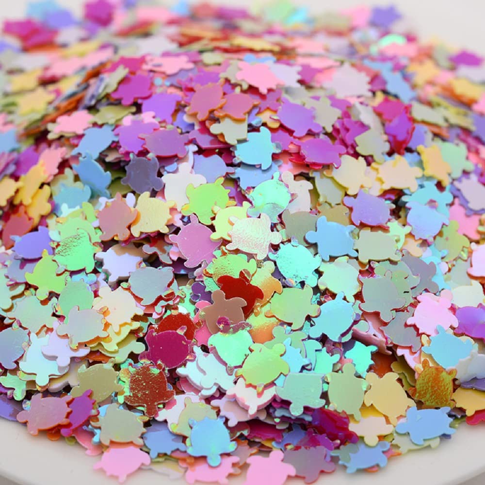 2000 Pieces Sea Turtle Party Glitter PVC Confetti for DIY Mold Art Tumblers Nail Artwork Wedding Bridal Shower Birthday Valentines Party Decorations -