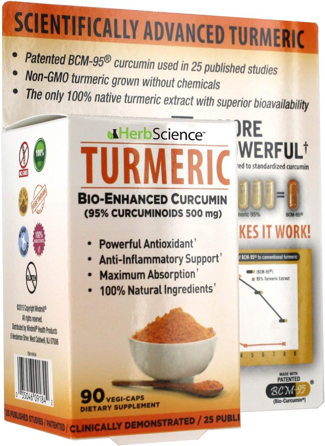 Herb Science Tumeric Dietary Supplement, 90 ct.