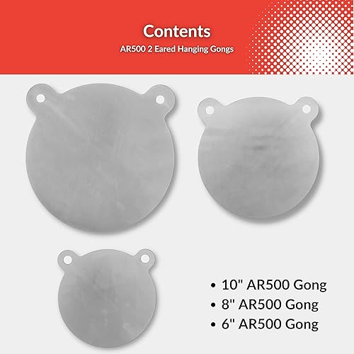 Miniatura 10 de AR500 Dianas de acero  Dianas para disparar - para pistolas y rifles - Corte láser, acero estadounidense  316 14 38 12