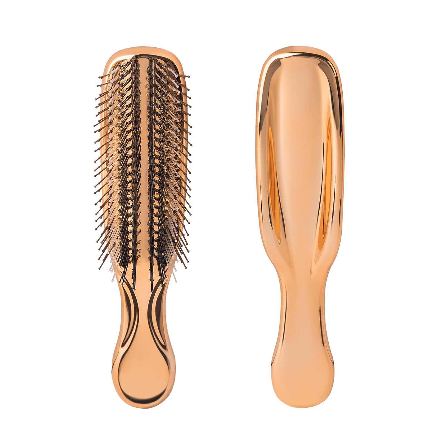 Hair Brush Plating color for Thick Curly Thin Long Short Wet or Dry Hair Adds Shine and Makes Hair Smooth, for Adults and Kids (gold)