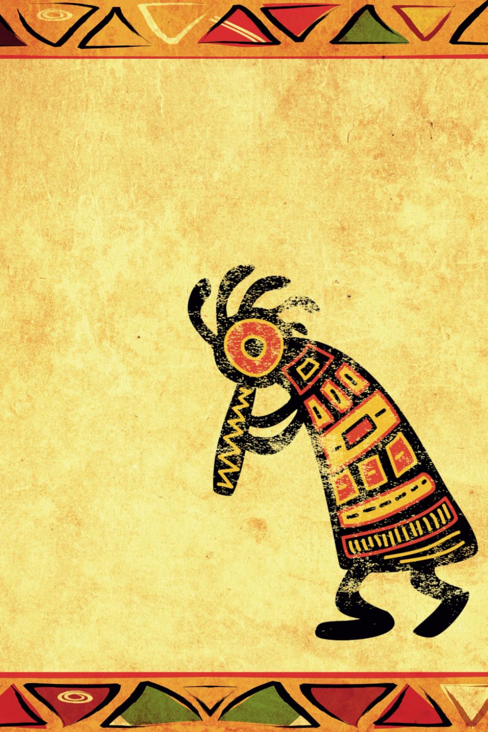 Kokopelli Notebook: 100 lined pages