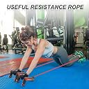 LADILA 3 in 1 Fitness Abdominal Exerciser, Trainer Workout, Abdominal Exercise Roller, Push-up Bars Resistance Bands Non-skid Pull Strap Roller For Women and Men (1Pcs) gallery image