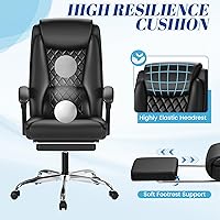 Vista 5 de Furmax Office Chair with Footrest Ergonomic High Back Design Executive Computer Desk Chair400lbs, 90-135° Reclining Leather Home Office Desk Chairs