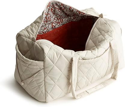 Vera Bradley Women's Featherweight Large Original Duffel Travel Bag, Pumice Stone, One Size