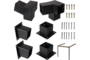 Wall-Mounted 15° Slanted Pergola Kit for 4x4 Wood Pergolas, Gazebos, Stand Sheds, Metal Gazebo Kits