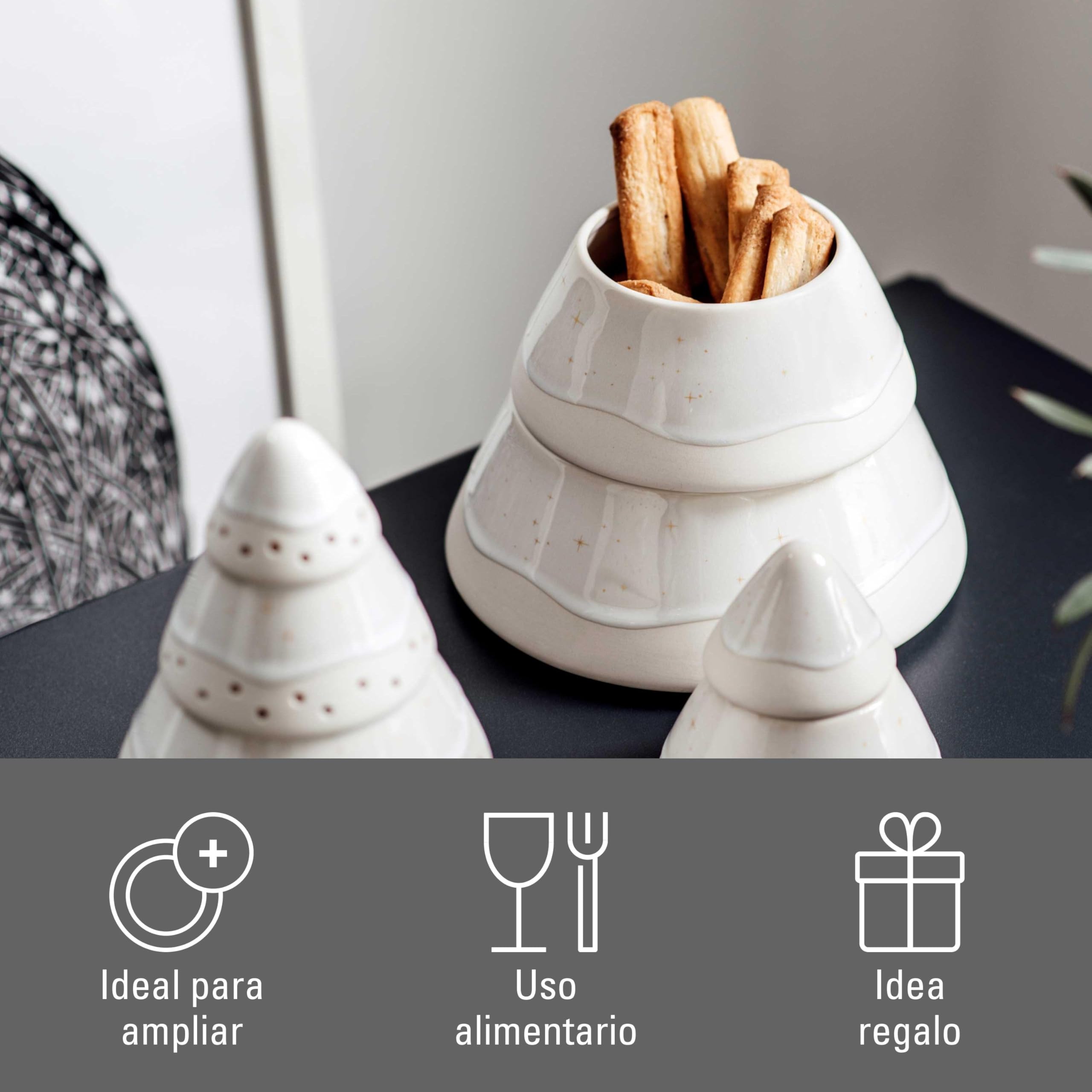 like. by Villeroy & Boch Winter Glow - Boîte à biscuits, blanche, en porcelaine