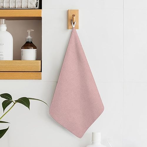 Miniatura 6 de Decorative Hand Towels for Bathroom - Retro Gold Pink Pinstripe Print Soft Absorbent Small Bath Hand Towels for Kitchen, Farmhouse, Spa, Hotel,