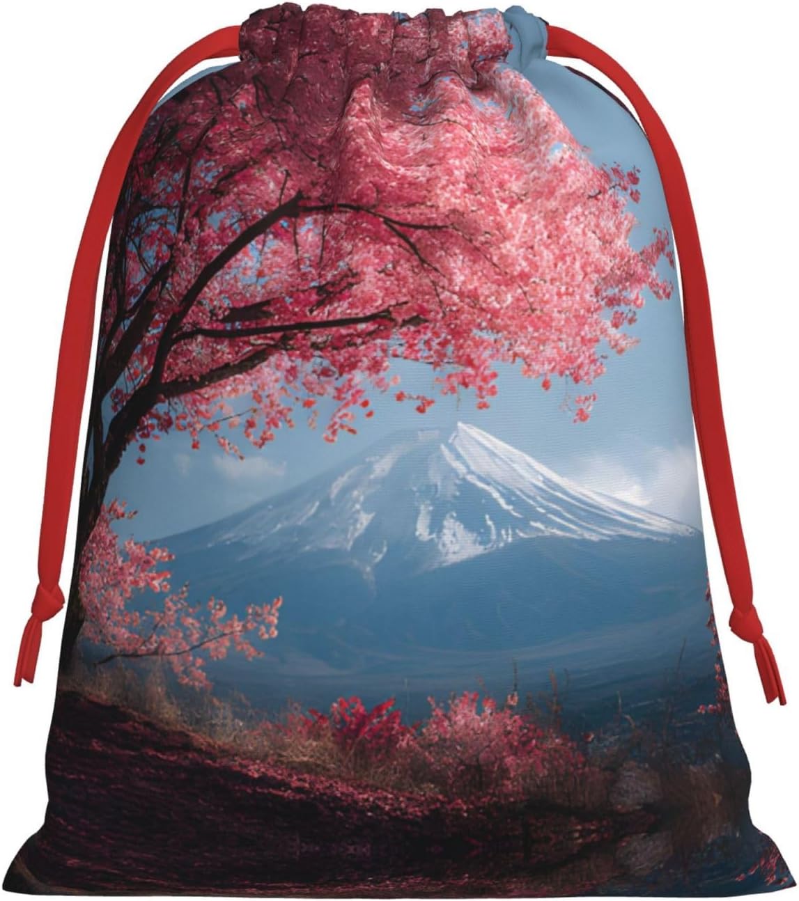 MRBSCCSBB Sakura Mount Fuji Print Christmas Gift Bag Christmas Gift Bags For Christmas Party Supplies Favors image 2