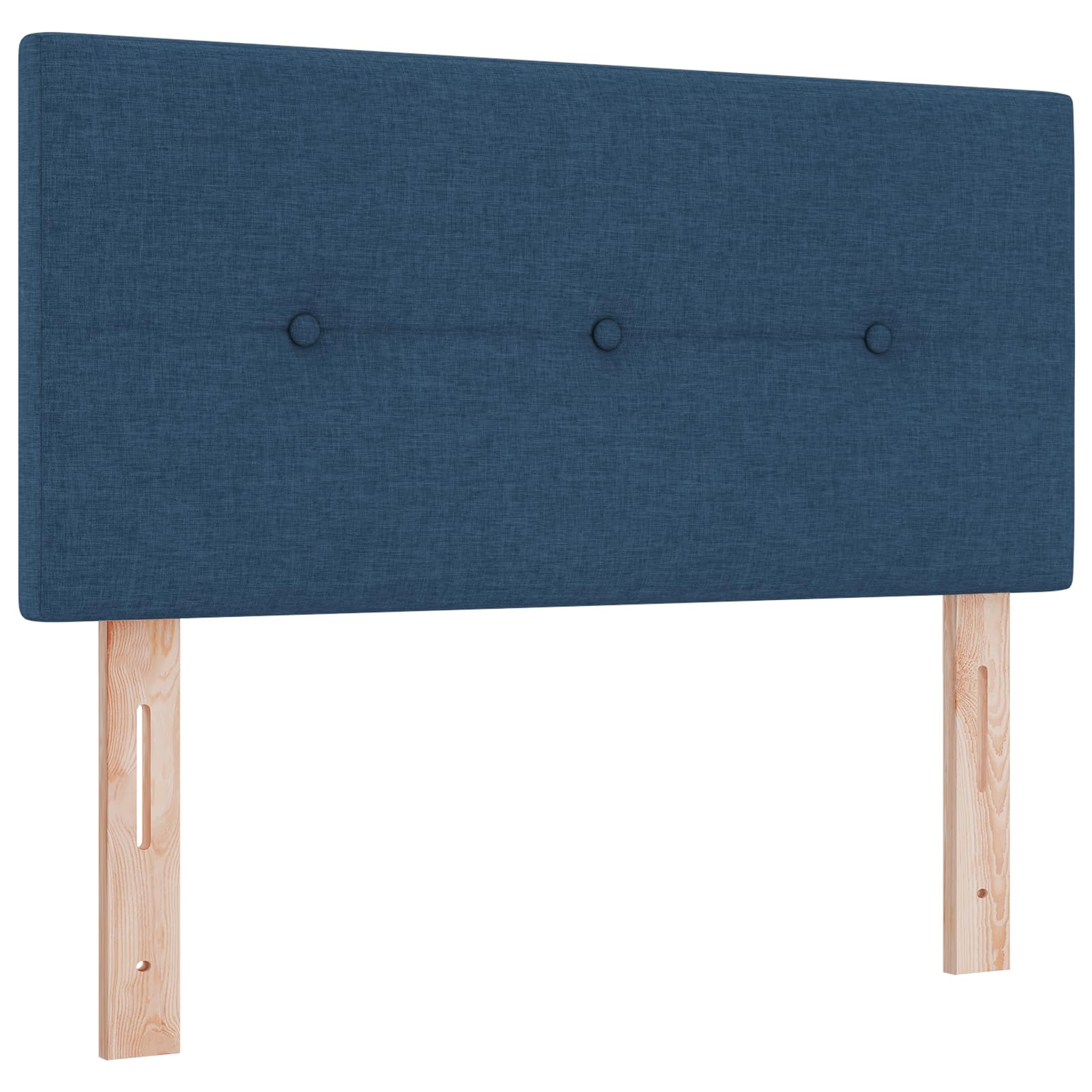 Cama con somier con colchón azul, 90 x 190 cm, tejido de muelles ensacados medio-firme, transpirable, funda extraíble