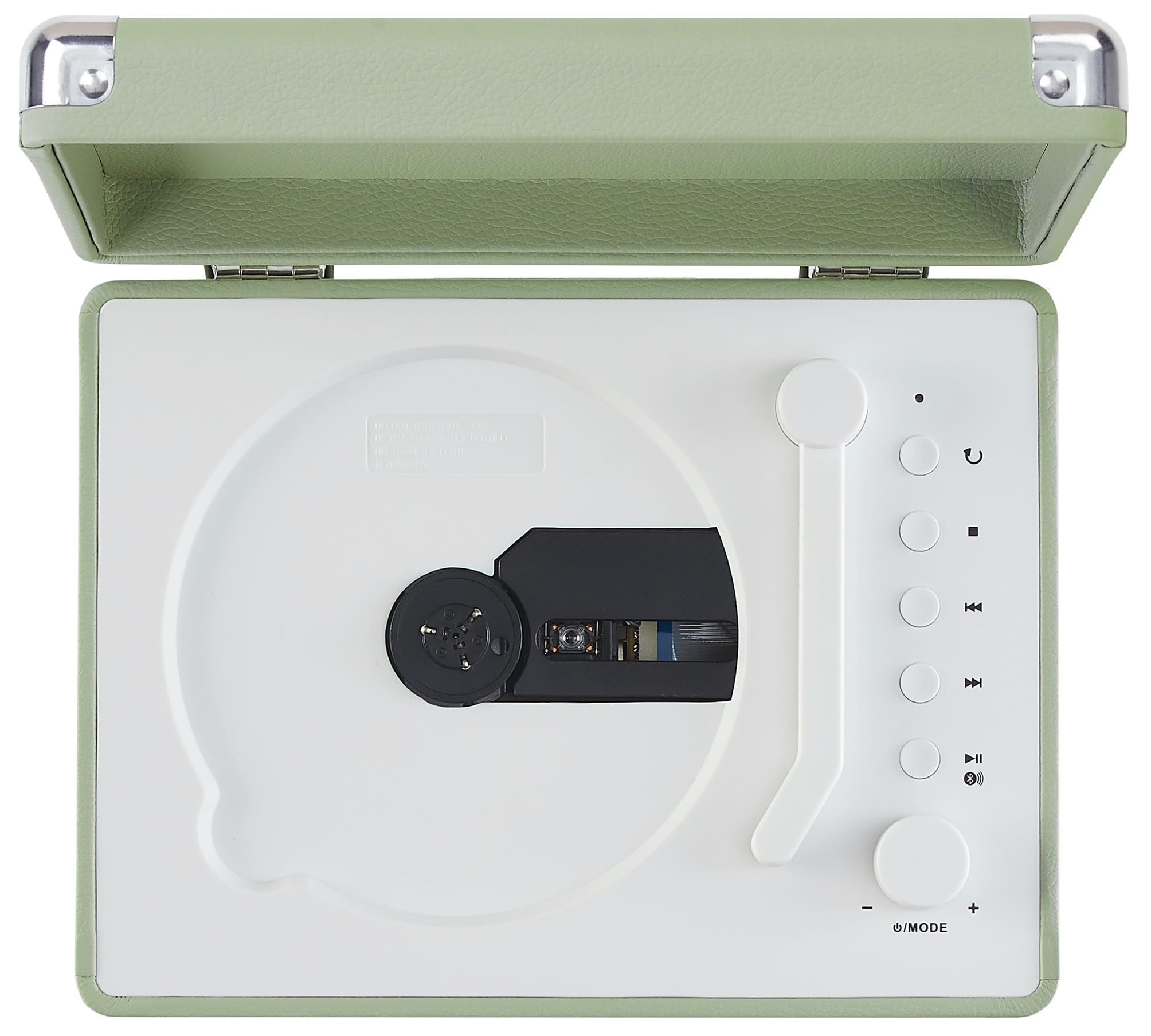 Crosley CR3505A-MT Cruiser Lecteur CD Portable rétro avec Haut-parleurs stéréo Bluetooth et Radio FM, Menthe | Haut-parleurs stéréo intégrés et radio FM - Lecteurs CD rechargeables pour la maison, design vintage valise