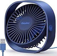 Vista 9 de EasyAcc Ventilador de Escritorio Pequeño USB, Ventilador Slumber Pod [Cabezal Giratorio 360° y Potente] 3 Velocidades Ventilador de Mesa Personal