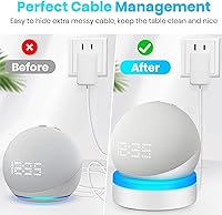 Vista 4 de Dot - Soporte de mesa de 4ª generación, soporte de escritorio ZUOLACO para punto de 4ª generación, soporte base con guía de luz, accesorios