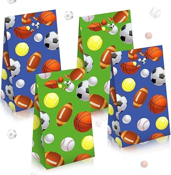 Outus 30 Pcs Sports Goodie Bags Party Favors Soccer Football Basketball