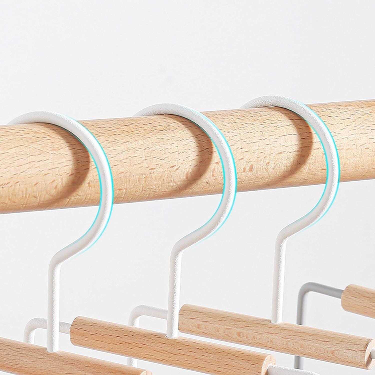 Tie Rack 5 Pack Household Scarf Organizer - Iron Hanger - Hanging Closet Organizer Accessories Holder for Leather Belt Bow Tie Scarves and More Closet Organizer (Color : White)