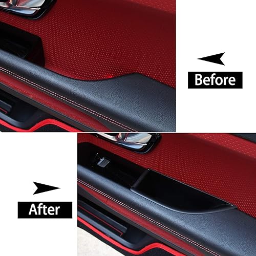 Miniatura 2 de Caja de almacenamiento de puerta de reposabrazos interior de plástico ABS negro para Land Rover Range Rover Evoque 2011-2015