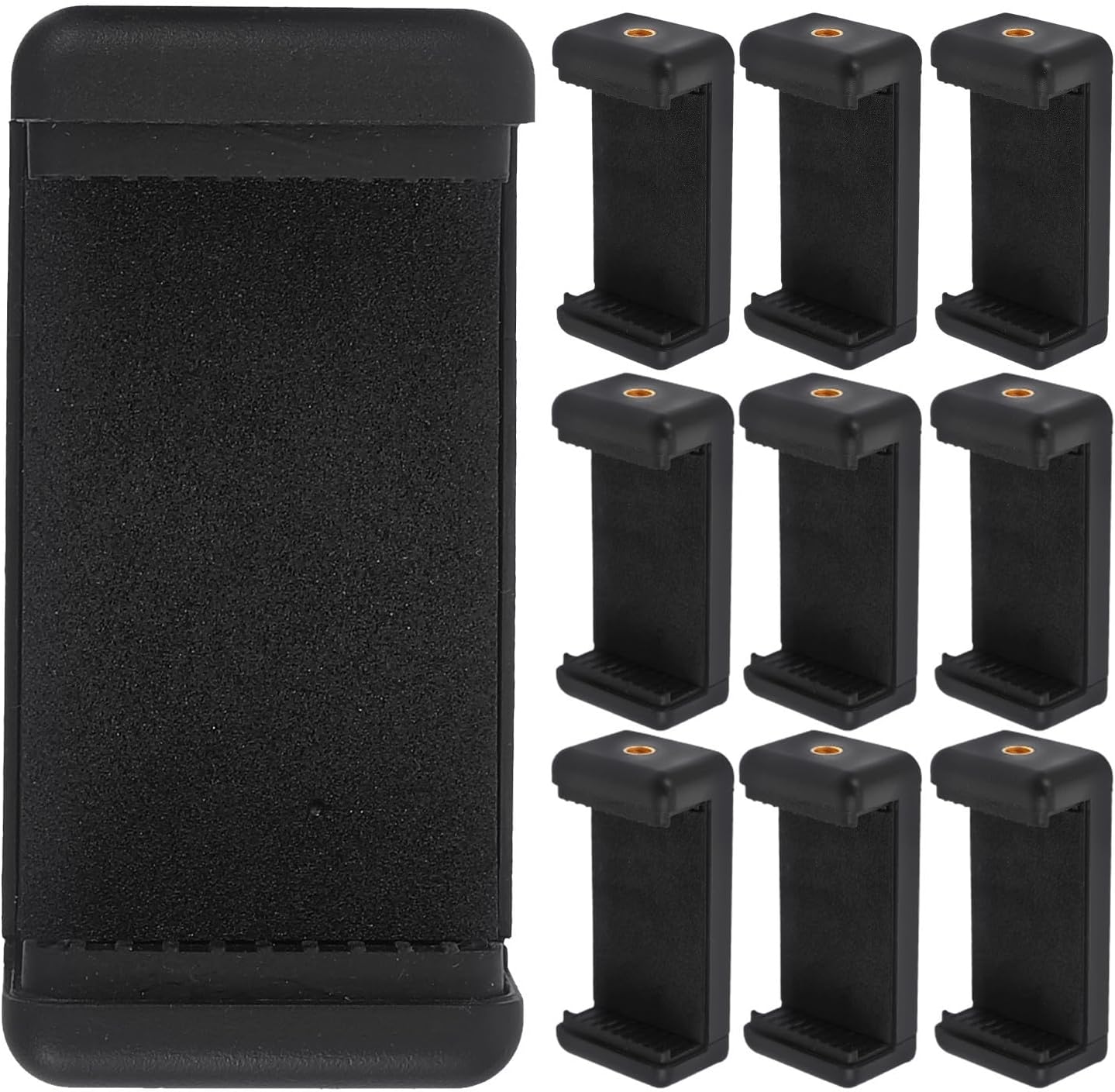 10pcs Lightweight Abs Cell Phone Tripod Mount Adapter Compatible with Tripods and Selfie Sticks, Versatile Design Phone Holder for Travel Photography and Live Streaming