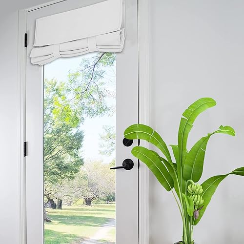 WdFour - Cortinas con sensación sedosa al tacto, aislamiento térmico y reducción de ruido, opacas, puerta francesa y de vidrio, 25 pulgadas de ancho