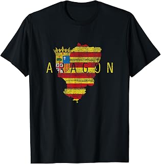 Aragonese Map and Flag - Distressed Aragon Spain Souvenir T-Shirt