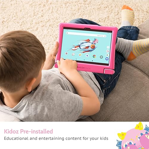 Miniatura 3 de Dragon Touch Tableta para niños con pantalla IPS HD de 10 pulgadas, tabletas Android con 32 GB de almacenamiento, 2 GB de RAM, procesador de cuatro