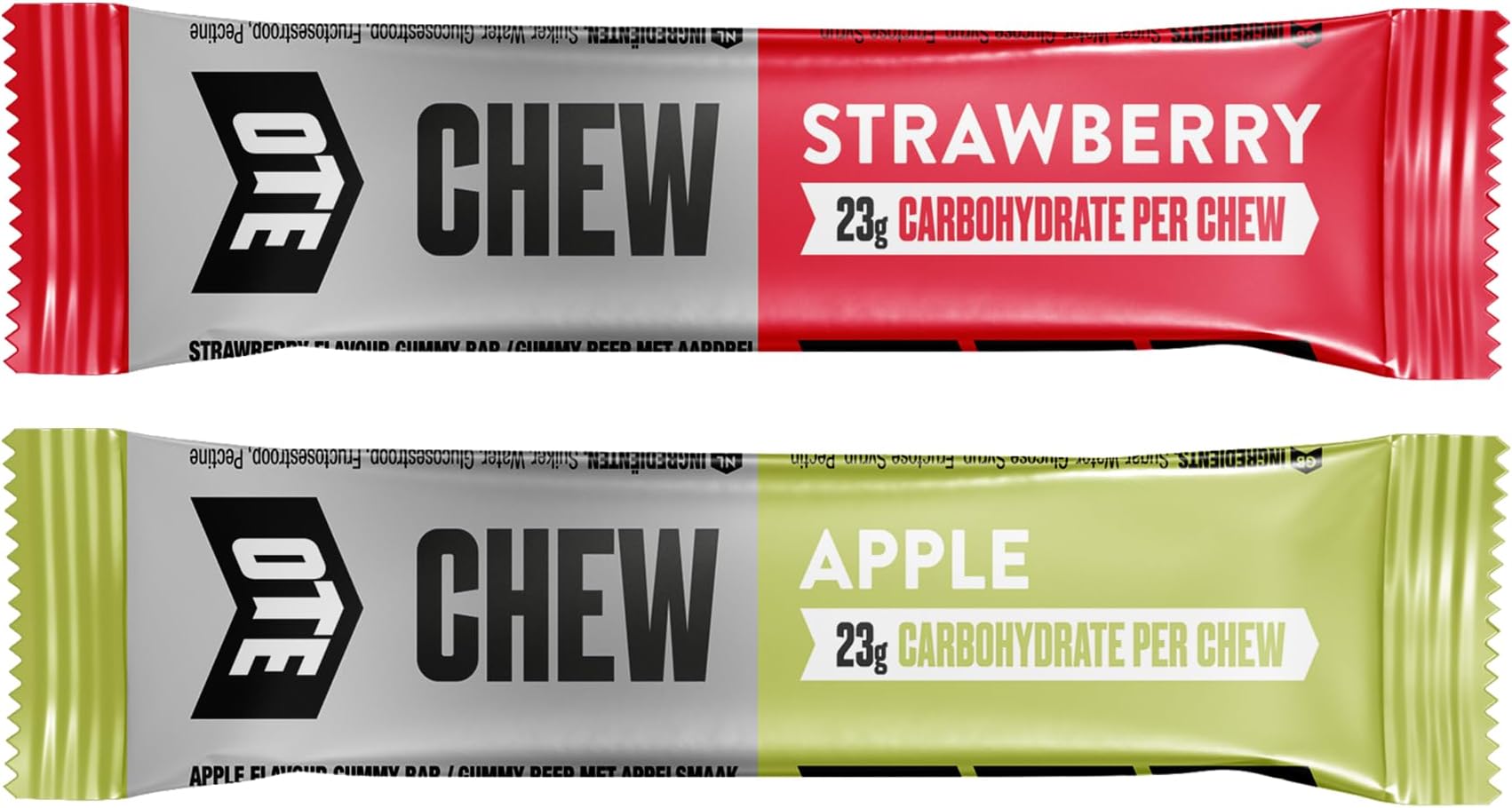 OTE Energy Chew with Electrolytes for Running, Cycling, Triathlon & Other Sports. All natural ingredients, vegan & gluten free, 23g of Carbs, 30g Energy Gummy Bar. (10 Pack) Mixed.