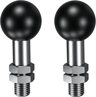 BRCOVAN 2 Pack, 1'' Ball Adapter with M10 x 1.25 x 15 Threaded Post Compatible with RAM Mounts B Size 1 Inch Ball Double Socket Arm