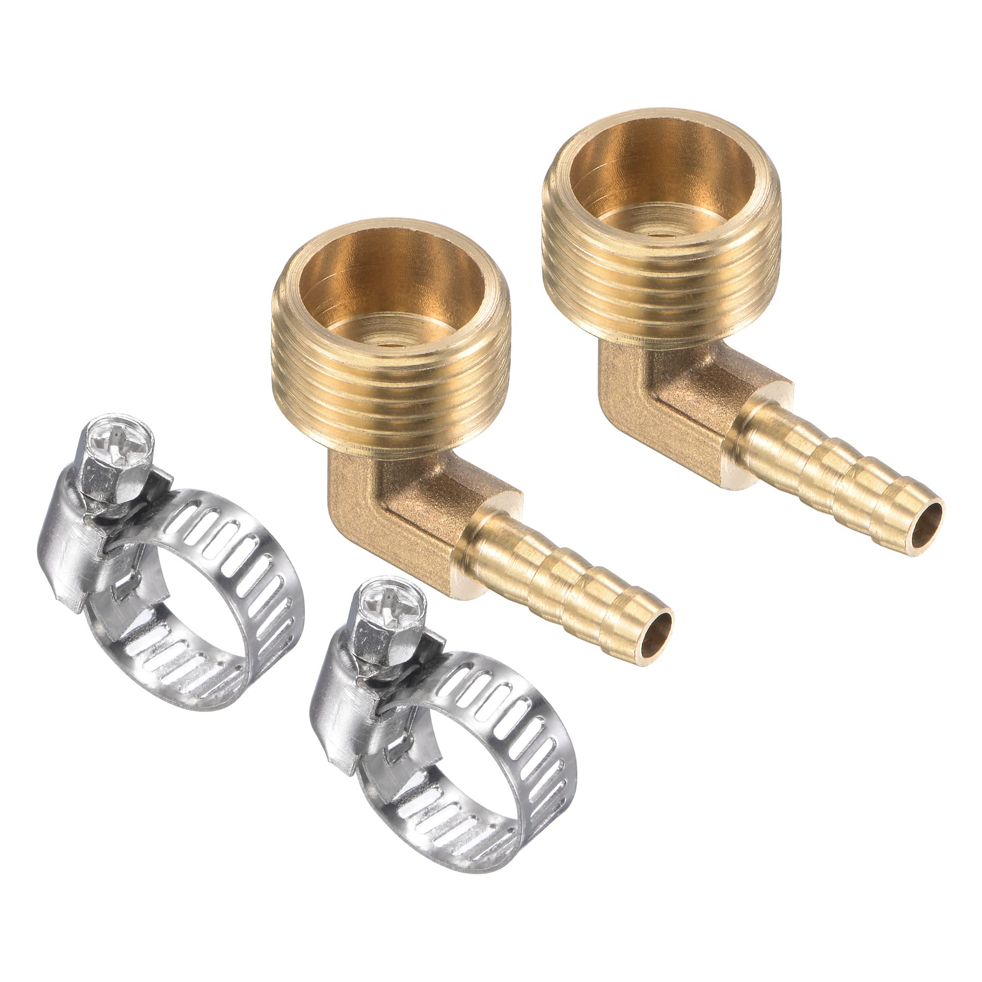 M METERXITY 2 Pack Brass Hose Barb Fittings
