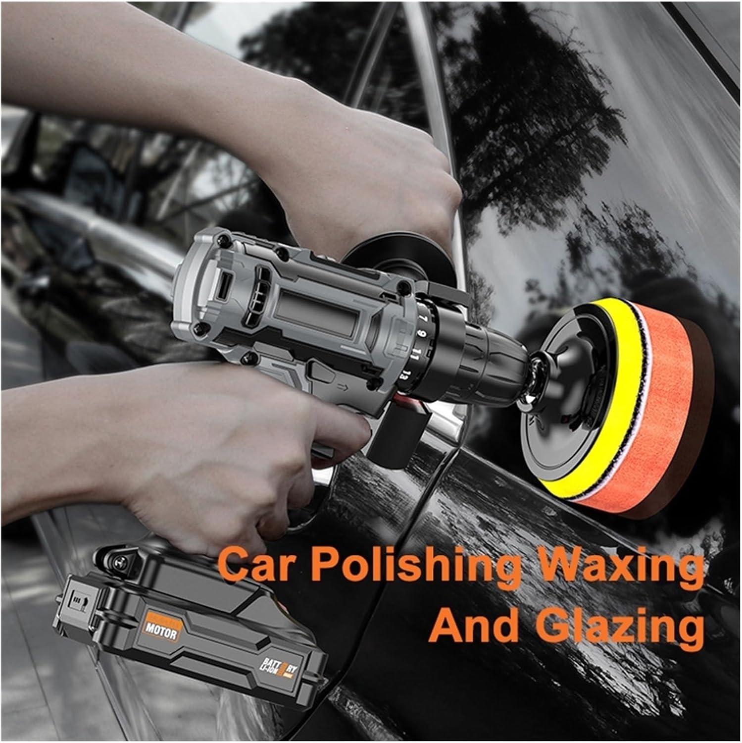 Car Polisher Wireless Polisher Speed Adjustable Electric Car Polishing Waxing Grinding Machine Power Tool for Car Polishing Efficient Polishing