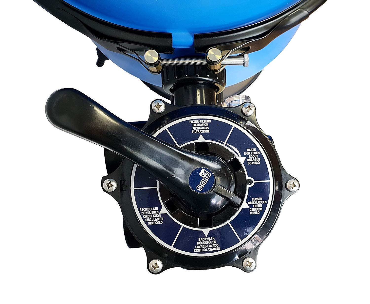 well2wellness Piscina Filtro de Arena Recipiente 2-geteilt Ø 400mm con 6-Wege-ventil