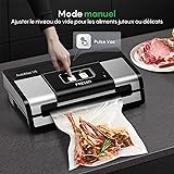FRESKO Automatic Vacuum Sealer Machine, 140 Watt Food Vacuum Sealer with Double Heat Seal, Built-in Cutter & Bag Storage, Includes 10 pcs Pre-cut Bags and 1 Roll Bag(V6) - 6