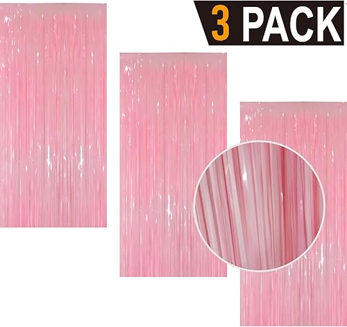 Miniatura 208 de GOER - Cortinas de tiras metálicas/oropel para fiestas, telón de fondo para fotos, cumpleaños, graduaciones, decoraciones y Año Nuevo, de 6.4 x 9.8