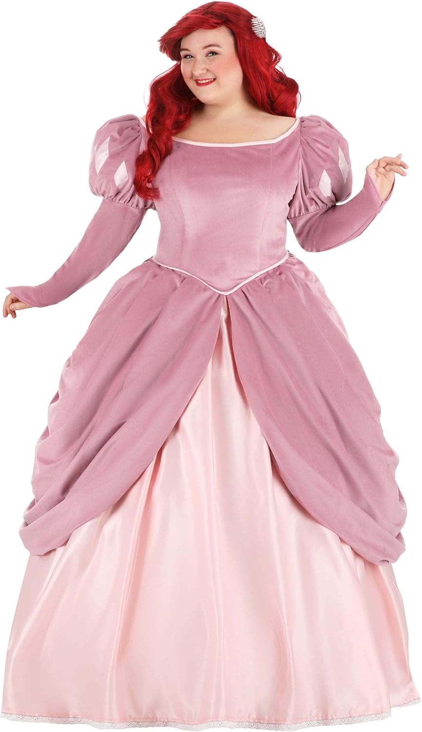 Women's Plus Size Disney Pink Dress Ariel Costume