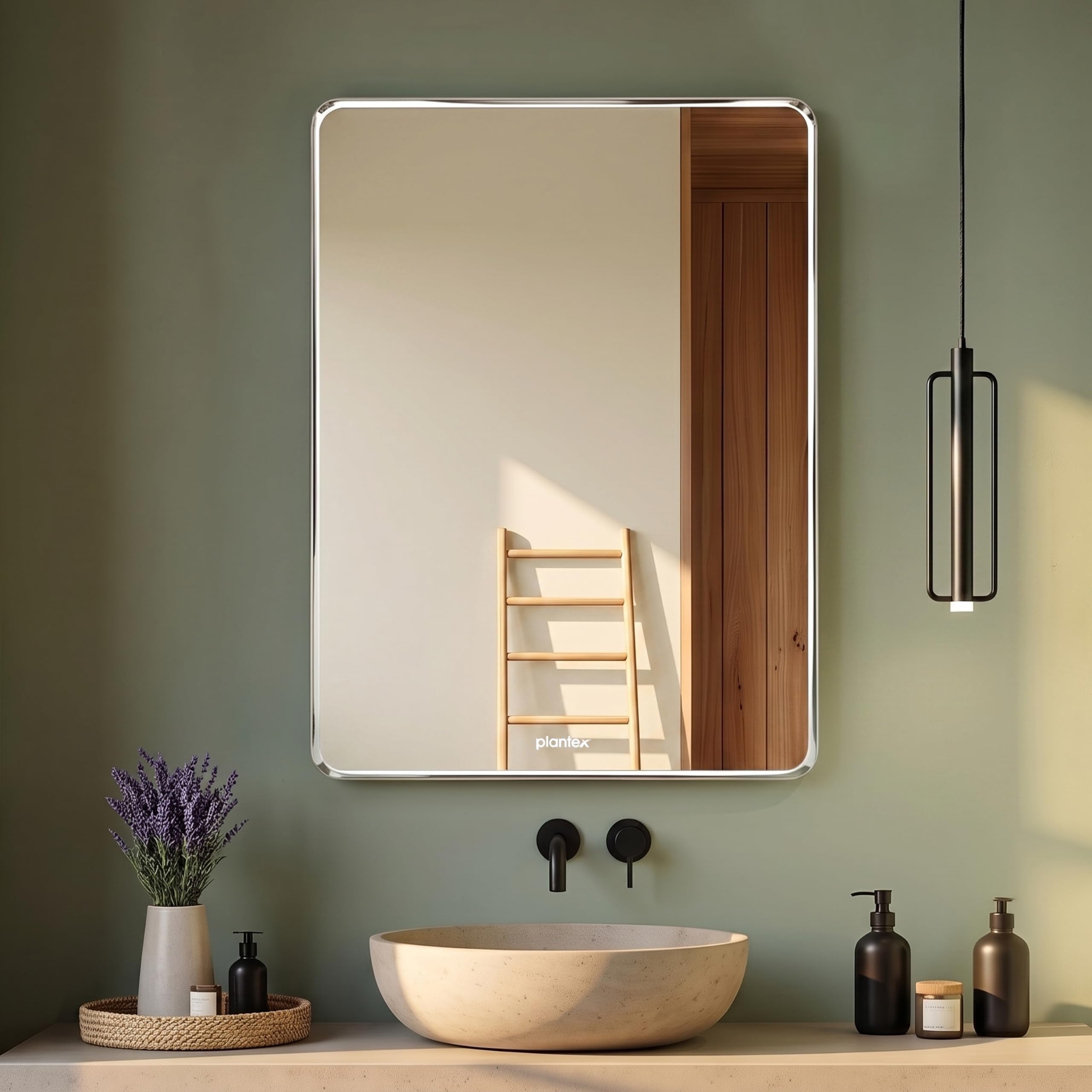 Plantex Frameless Mirror for Bedroom/Bathroom/Dressing Room/Living Room/Entryway/Wall - Rectangle Shape (18 X 24 Inch)-image-3