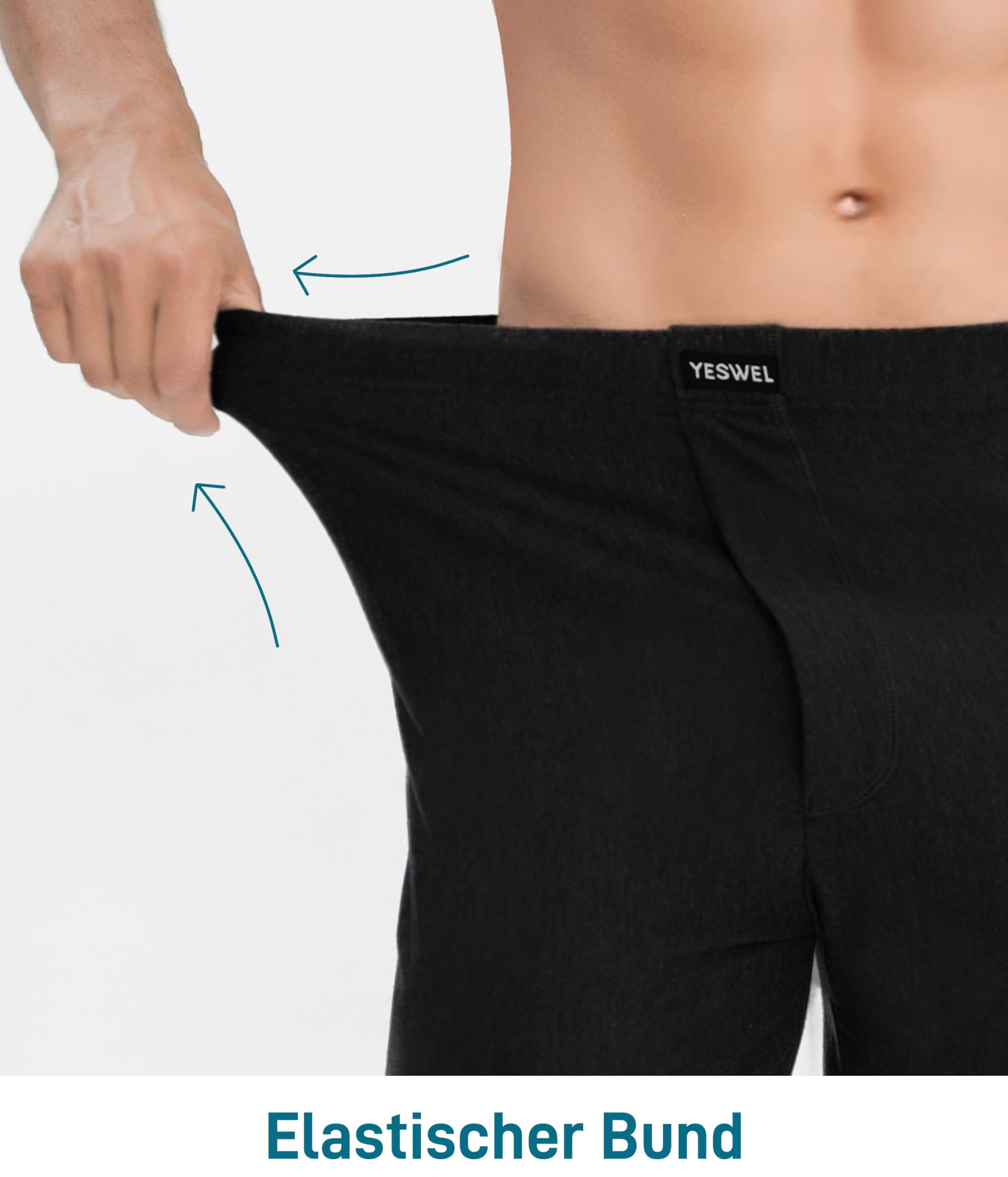 YESWEL 6er/10er Pack Boxershorts Herren, Atmungsaktive Baumwolle Unterhosen Männer, Lockere Retro Unterwäsche(M -4XL)