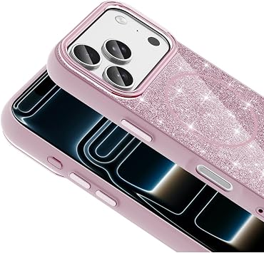 CONSTRAIN Apple iPhone 18 Pro ve iPhone 17 Pro İçin Kamera Korumalı Simli Parlak Yüzeyli MagSafe İle Uyumlu Telefon Kılıfı Arka Kapak - Altın