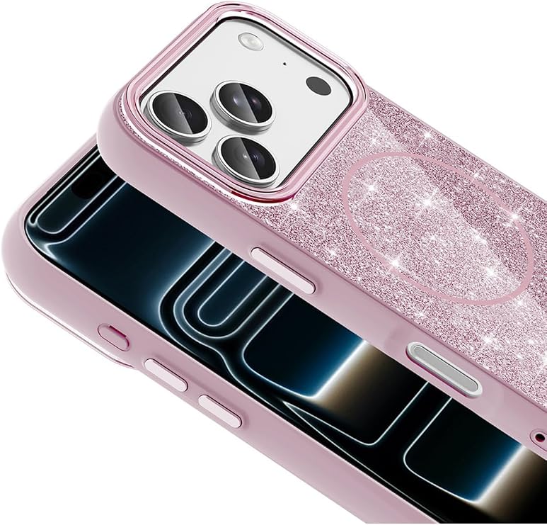 CONSTRAIN Apple iPhone 18 Pro ve iPhone 17 Pro İçin Kamera Korumalı Simli Parlak Yüzeyli MagSafe İle Uyumlu Telefon Kılıfı Arka Kapak - Altın