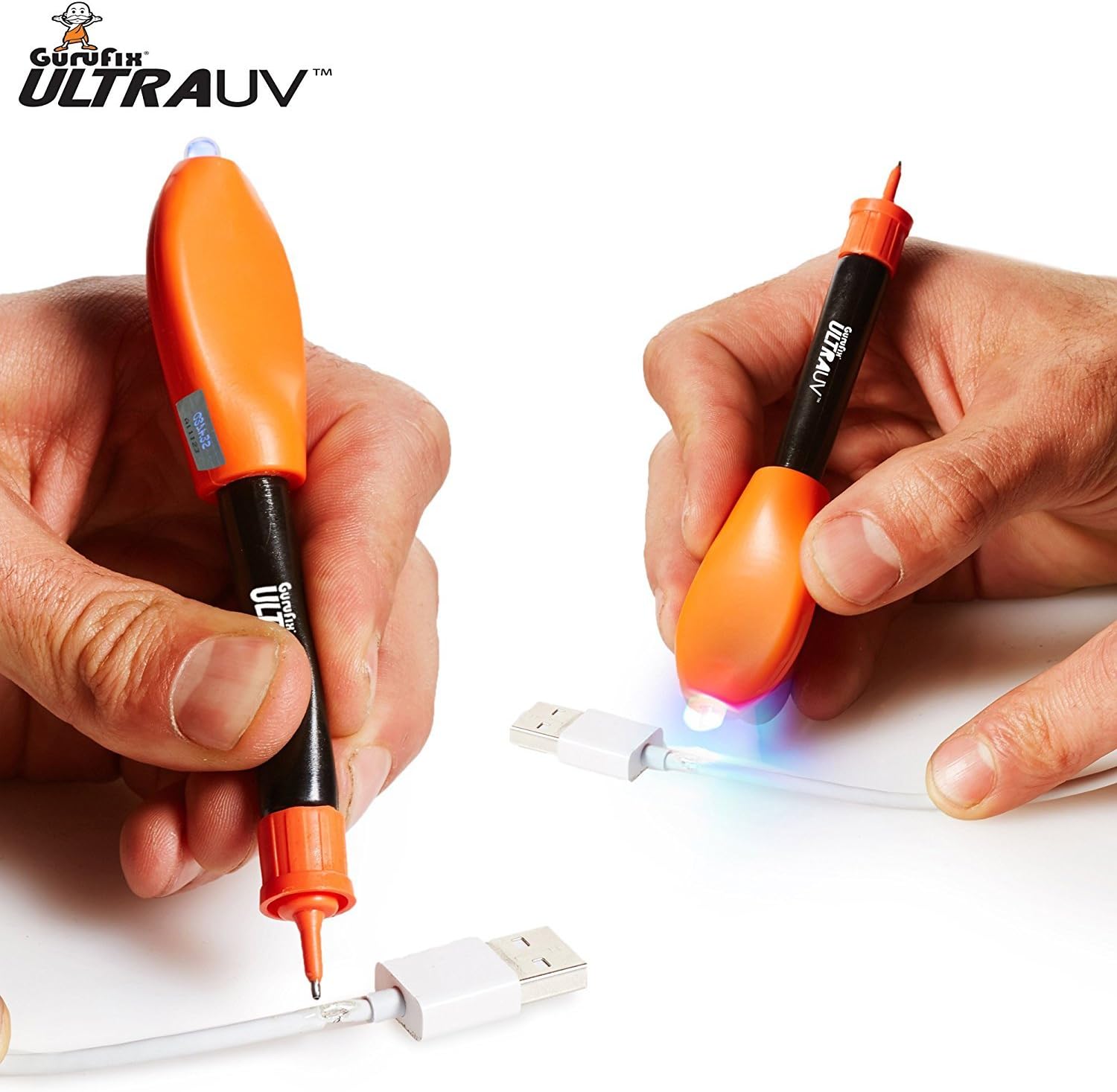 GuruFix Ultra Uv Liquid Plastic Adhesive Welding 24 Gram Kit - (2X) UV Glue Pens, (2X) 8g Refill + (2X) Prep Pad