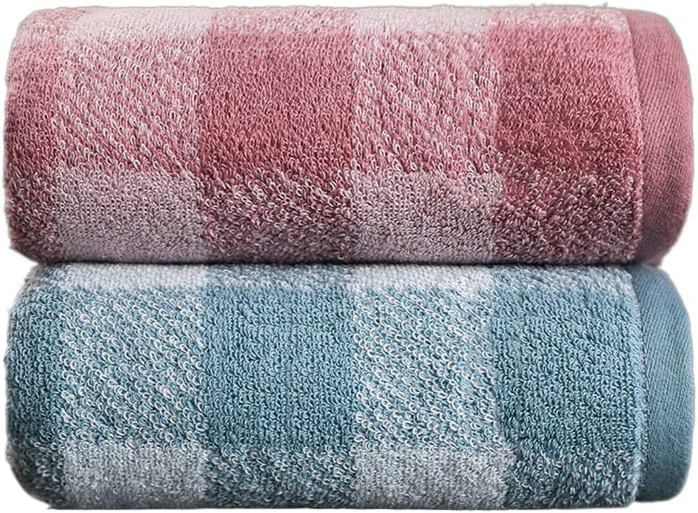 Towel Man wash his face pures Cotton Household Thickening Adult Soft Water Suction Towel Men and Women Bath(A 2PS)