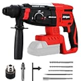 Cordless Rotary Hammer Drill Compatible with Milwaukee 18V Battery, Brushless SDS 2.6 Joules Rotary Hammer Drill for Concrete Home Use and Professional Construction Work(Battery not included)