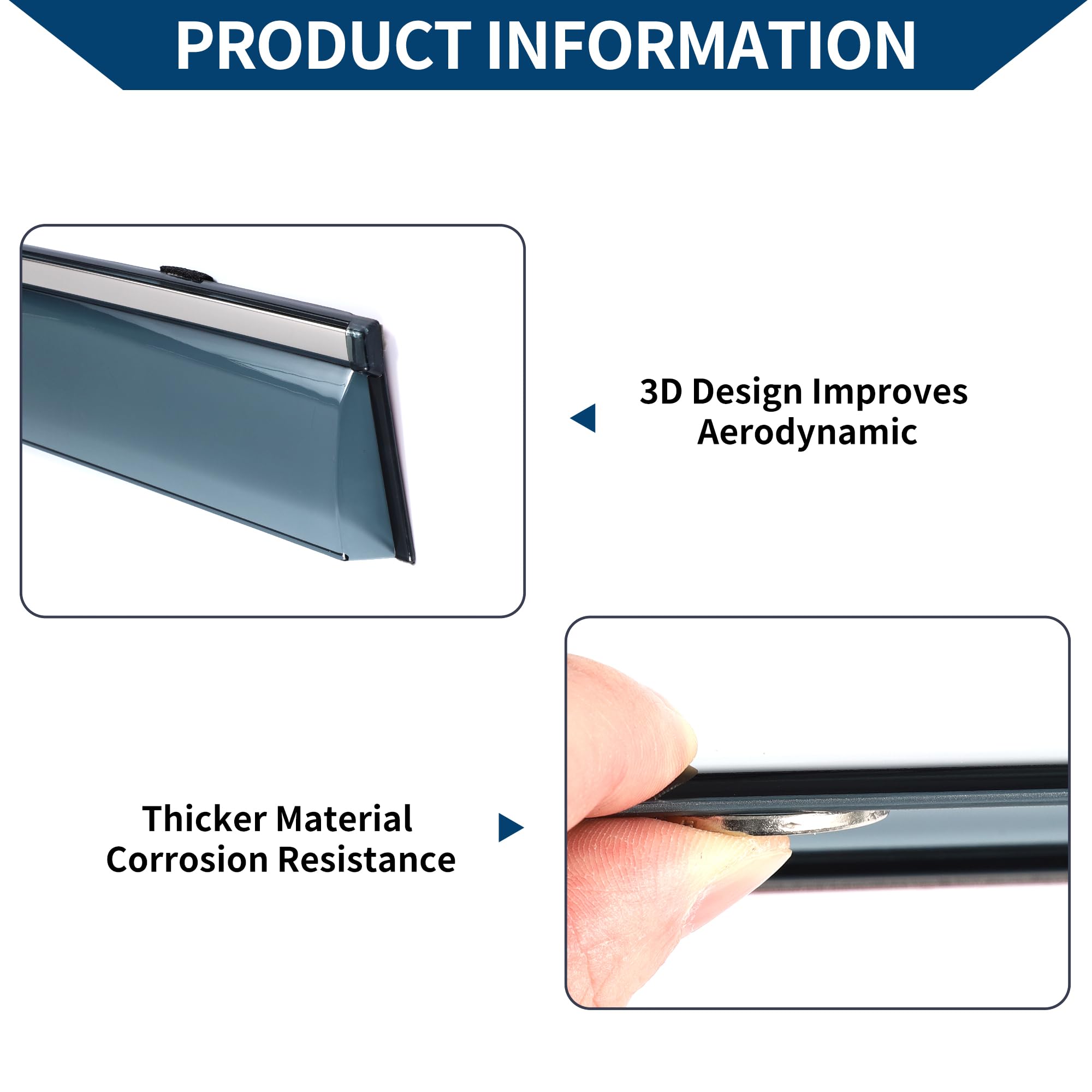 Deflectores De Ventana Para BMW X3 G01 2018-2023 Viseras De Ventana Lateral Guardabarros De Lluvia Viseras Solares Deflectores De Viento Juego De 1 Negro