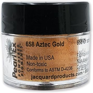 Jacquard Pearl EX powder pigments, 3g, metallic   Antique bronze Aztec gold