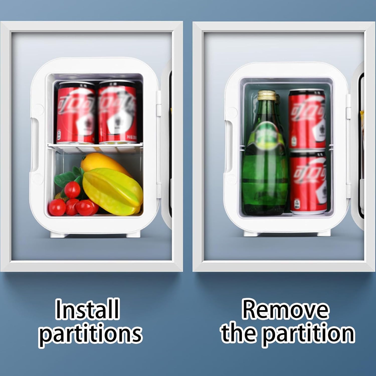 Mini Fridge, Single Door Compact Refrigerator, Adjustable Small Refrigerators for Bedroom, Dorm, Home Office, Room, Living