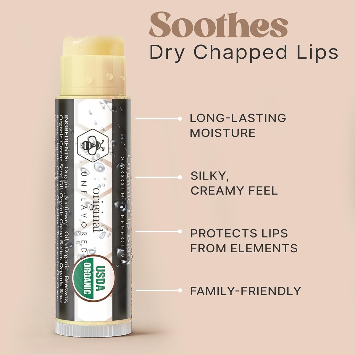 Cliganic USDA Organic Lip Balm Set view 3