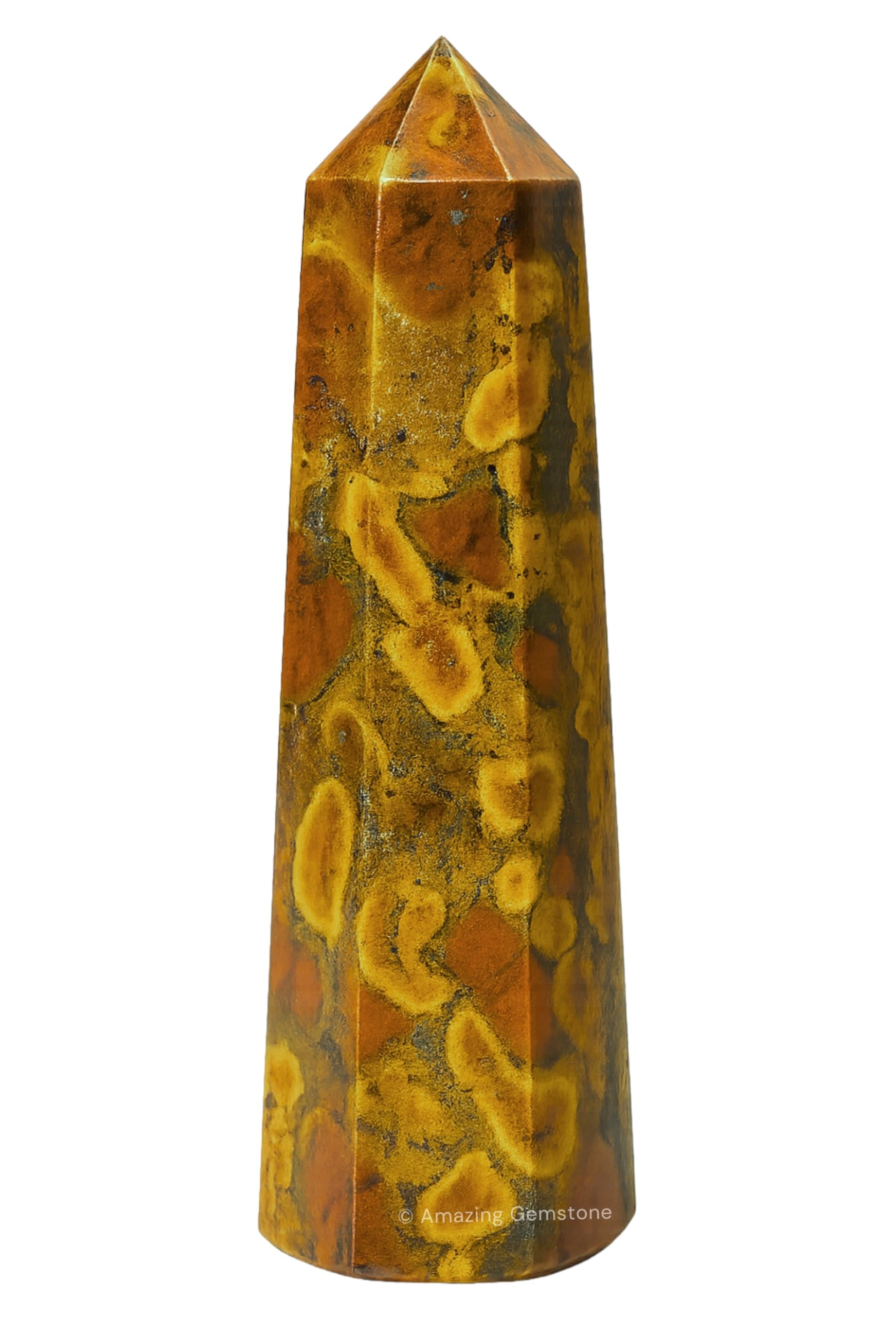 Amazing Gemstone Fruit Jasper Crystal Towers - Natural Healing Crystal Point Obelisk for Reiki Healing and Crystal Grid (3" to 4" INCH)